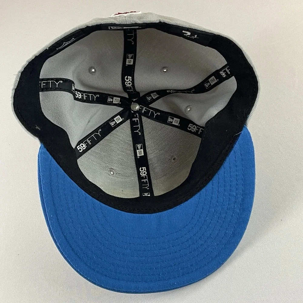 New Era Hat NFL Detroit‎ Lions Breast Cancer 59Fifty Size 7 1/2 Blue Gray